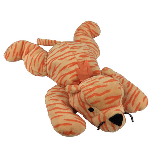 TY Pillow Pal Purr 14" Plush Orange Cat Tabby Tiger Stripe 1996 Stuffed Animal