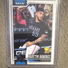Topps 2026 Series 1 Agustin Ramirez Rookie Cup Miami Marlins #287 75th MLB Card