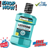 Listerine Cool Mint Mouthwash, 1 Litre 1 l (Pack of 1)
