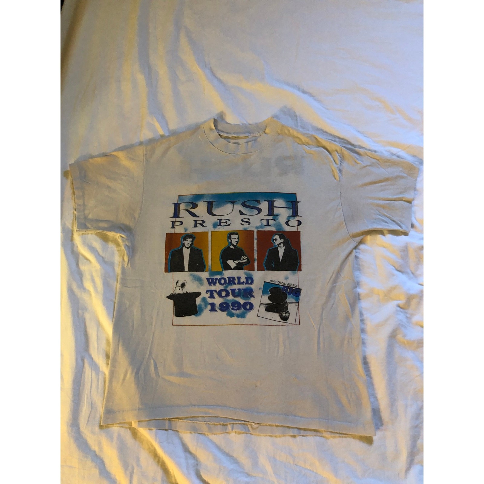 Vintage Rush Presto World Tour 1990 concert t-shirt