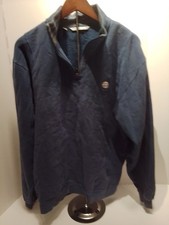 Men's Cutter  Buck Pullover Sweatshirt Sz Lg Blue Heather Half Zip