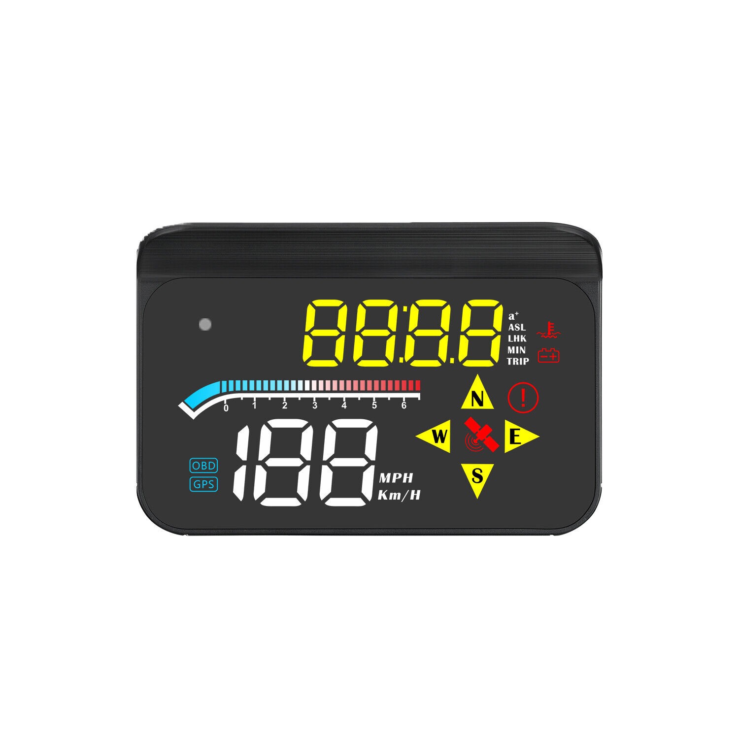 Vehicle Head-up Display OBD2 GPS Speedometer Overspeed Alarm Projection HUD