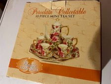 Vintage 10 piece miniature porcelain tea set