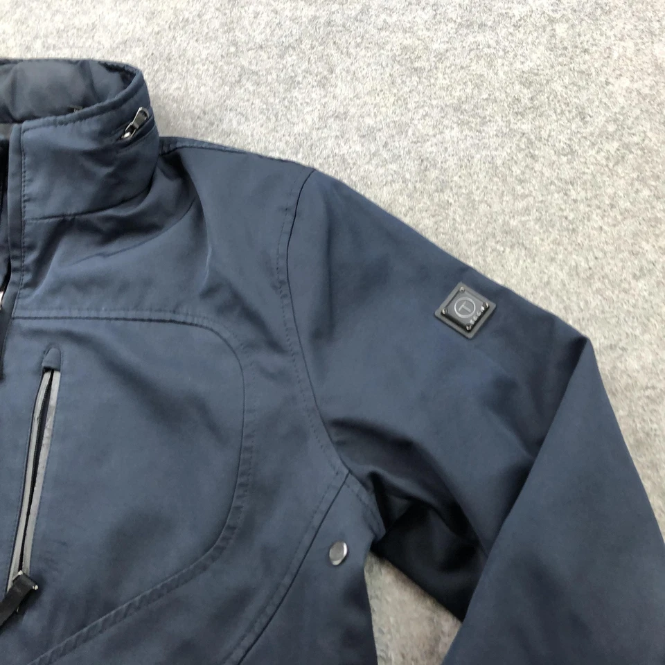 Tumi Tech Jacket Mens Medium Navy Blue Full Zip Stand Collar Tech Pockets Casual - Image 3 of 4