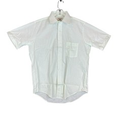 NEW NOS Vintage Arrow Kent Shirt Men  s L 16 Light Green Short Sleeve Button Up