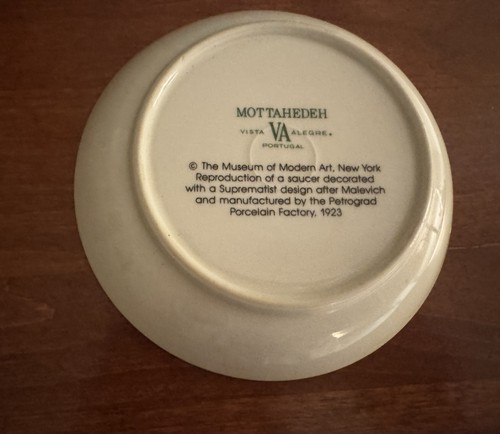 Mottahedeh MOMA Museum Modern Kazimir Malevich Ceramic Saucer Plate Suprematism - Picture 2 of 3