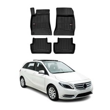 OMAC Gummi Fu&szlig;matten f&uuml;r Mercedes B Klasse W242 W246 2011-2018 Premium TPE 4x