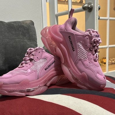 Balenciaga Triple S Pink Lace Up Men