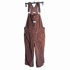 Levi's Premium Salopette Baggy Velluto a coste Marrone Grande Bohemien Boho Western Country
