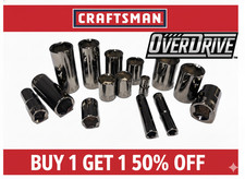 New Craftsman Overdrive Sockets 14 38 12 Drive All Sizes Sae Metric Deep