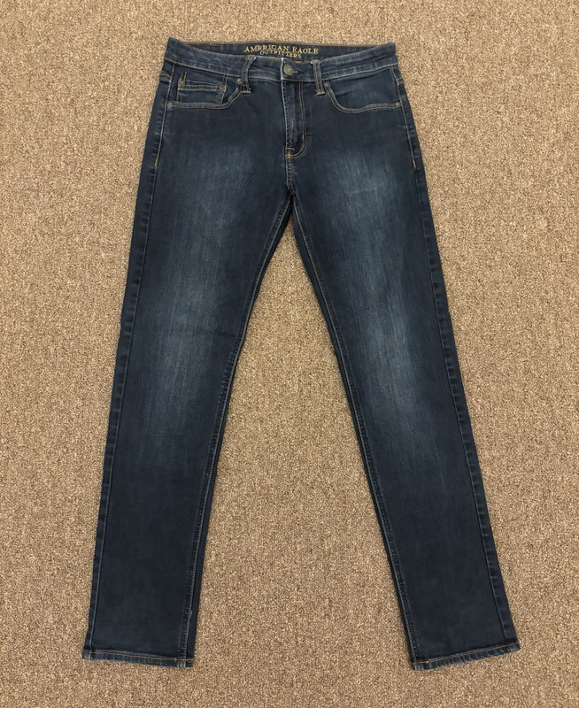 American Eagle Outfitters Men’s Active Flex Skinny Jeans Dark Wash Stretch 5-Pkt