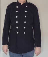 Vintage 1960s-90s London Fire Bridge Firemans Tunic Double Breasted with buttons