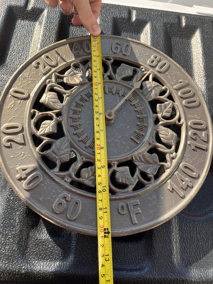 Termómetro Whitehall Ivy Silhouette - Metal pesado temperatura interior o exterior Foto 2 de 3