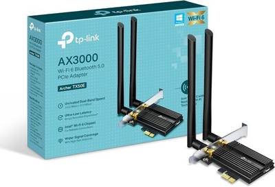 #ad #ad TP LINK AX3000 ARCHER TX50E WiFi 6 Bluetooth 5.0 PCIE Adapter Black $24.99