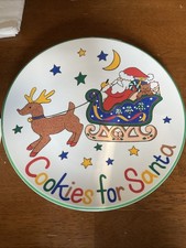 MIKASA 11" Assiette de service de Noël "Biscuits pour Père Noël" FX056 Gâterie du Père Noël