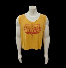 READ🔻 Vintage 1989 WWF Hulk Hogan Hulkster Rules Shirt Large Single Stitch USA