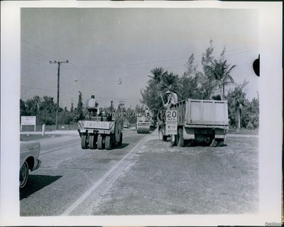 1965 East Ocean Boulevard Road Construction Vehicles Historic Vintage Photo 8x10
