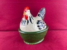 Zeller Keramik - Hahn und Henner - Eierdose / Deckeldose Huhn