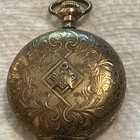 New York Standard Masonic 6 Size Hunting Case Gold Filled Pocket Watch  — photo 1