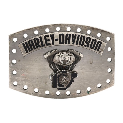 Harley Davidson V Twin Engine Motor Motorcycle HOG Biker Vintage Belt Buckle