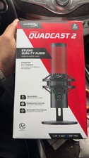 HyperX Quadcast 2 Tap-to-Mute Condenser Microphone Black/Red PC Mac PS5 PS4