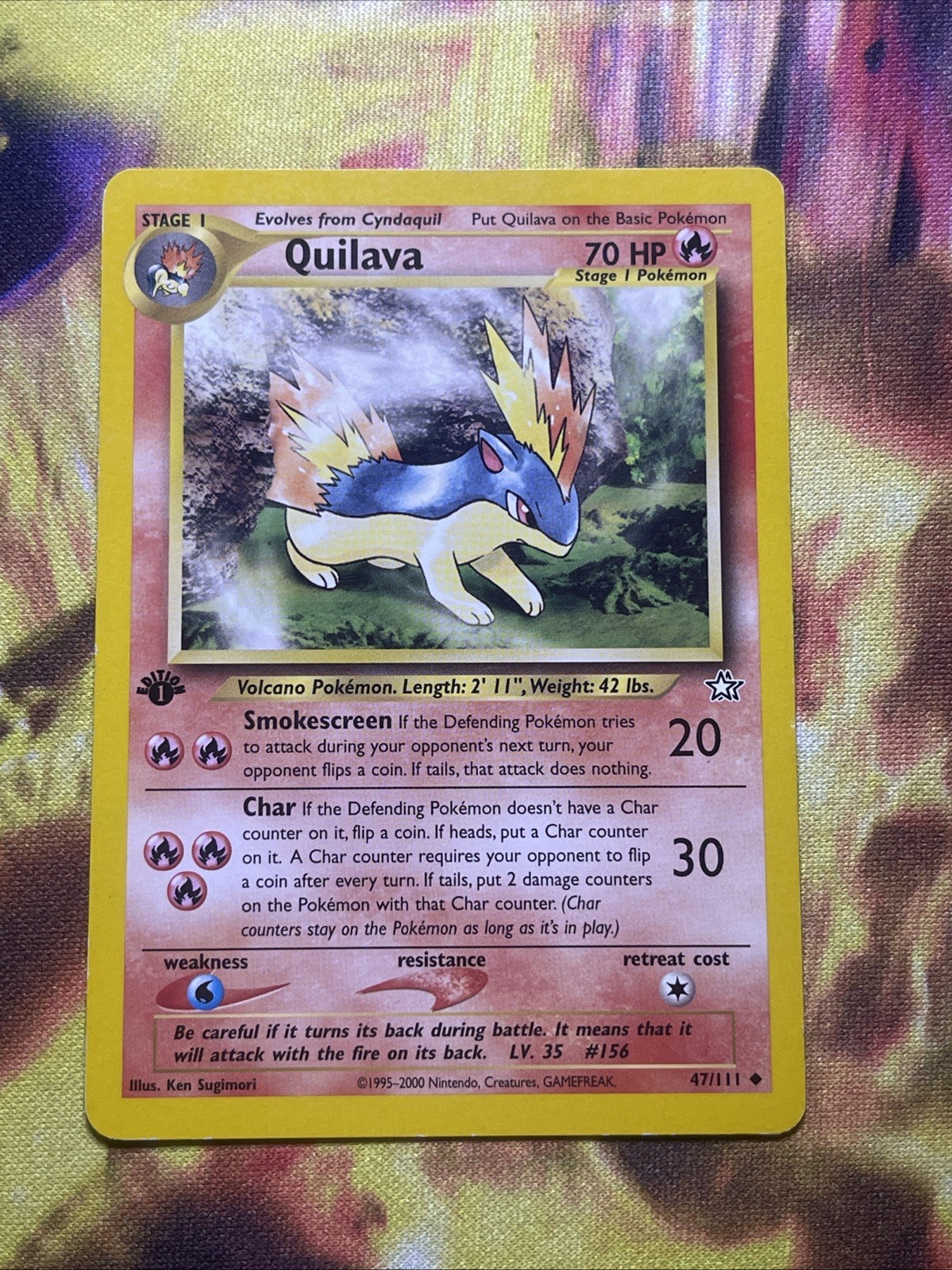 Pokemon Card - Quilava 1st Edition Neo Genesis 47/111 Uncommon