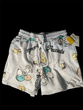 Snoopy Peanuts Woodstock Women’s Jr Football Sweat Shorts Heather Gray XXS Cute!