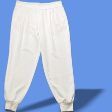 Joie Womens Ivory White Flowy Jogger Pants Elastic Waist Pockets Size XS Luxury