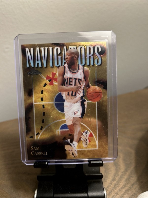 1999 TOPPS CHROME NAVIGATORS - SAM CASSELL NEW JERSEY NETS SEASON'S BEST SB5