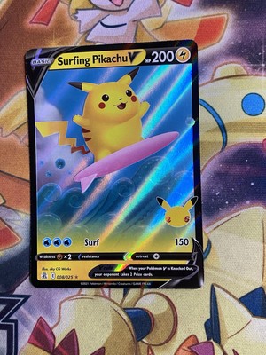 Pokemon Celebrations: Surfing Pikachu V 008/025 - NM Print Shift
