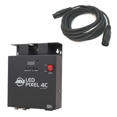 American DJ LED Pixel 4C Lighting 4Ch Controller For Pixel Tube 360 & Dmx Cable