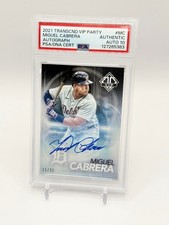 2021 Topps Transcendent Miguel Cabrera VIP Party /20 - PSA Auto Grade 10