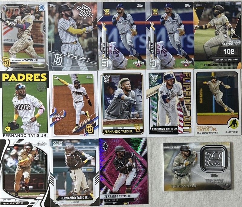 Fernando Tatis Jr 14 Card Lot Topps Big League Bowman Panini San Diego Padres