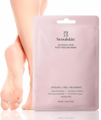 SeoulSkin Glycolic Acid Foot Peeling Mask (1 Pair), Korean Peeling & Exfoliating