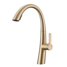 Stainless steel pull-out kitchen faucet with rotating pull-out in 2 colors