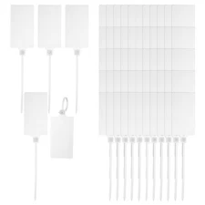 100 Pcs Hanging Tags 100x60mm Plastic Hanging Labels Tags White