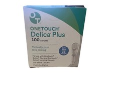 2  Pack OneTouch Delica Plus 33G Lancets 100  Ct Each   200 Total   Exp 03/2030  