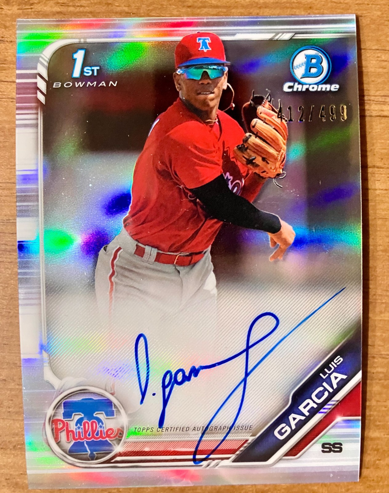 Luis Garcia 2019 Bowman Chrome 1st Prospect Refractor Autograph #CPA-LG /499