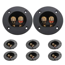  8 PCS Acoustic Spring Cup Connector Banana Plug Speaker Wire Coupler