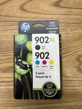 NEW SEALED Genuine HP 902XL Black and Color 4PK Ink Cartridges EXP OCT 2020