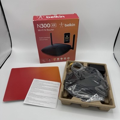 Belkin N300 XR WiFi N Router New In Box Black