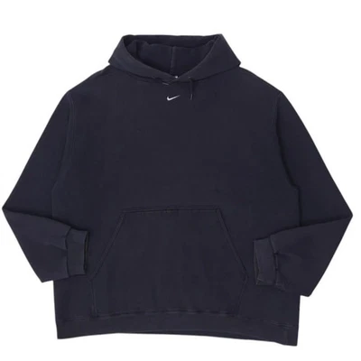 Pull à capuche Nike Center Swoosh noir brodé vintage XL - Photo 1/4