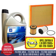 KIT TAGLIANDO OPEL ZAFIRA B 1.9 CDTI 2005> 5 L LITRI LT OLIO OPEL ORIGINALE 5W30