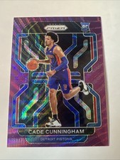 Cade Cunningham 2021-22 Panini Prizm Purple Wave Prizm Rookie Card #282 RC