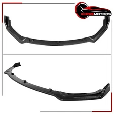 Fits 18-24 Infiniti Q50 Base 3PCS Front Bumper Lip Lower Guard Carbon Fiber Look