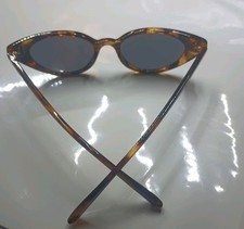 Cat Eye Tortoise Shell Brown Framed Sunglasses Blk Lenses MDL Quality