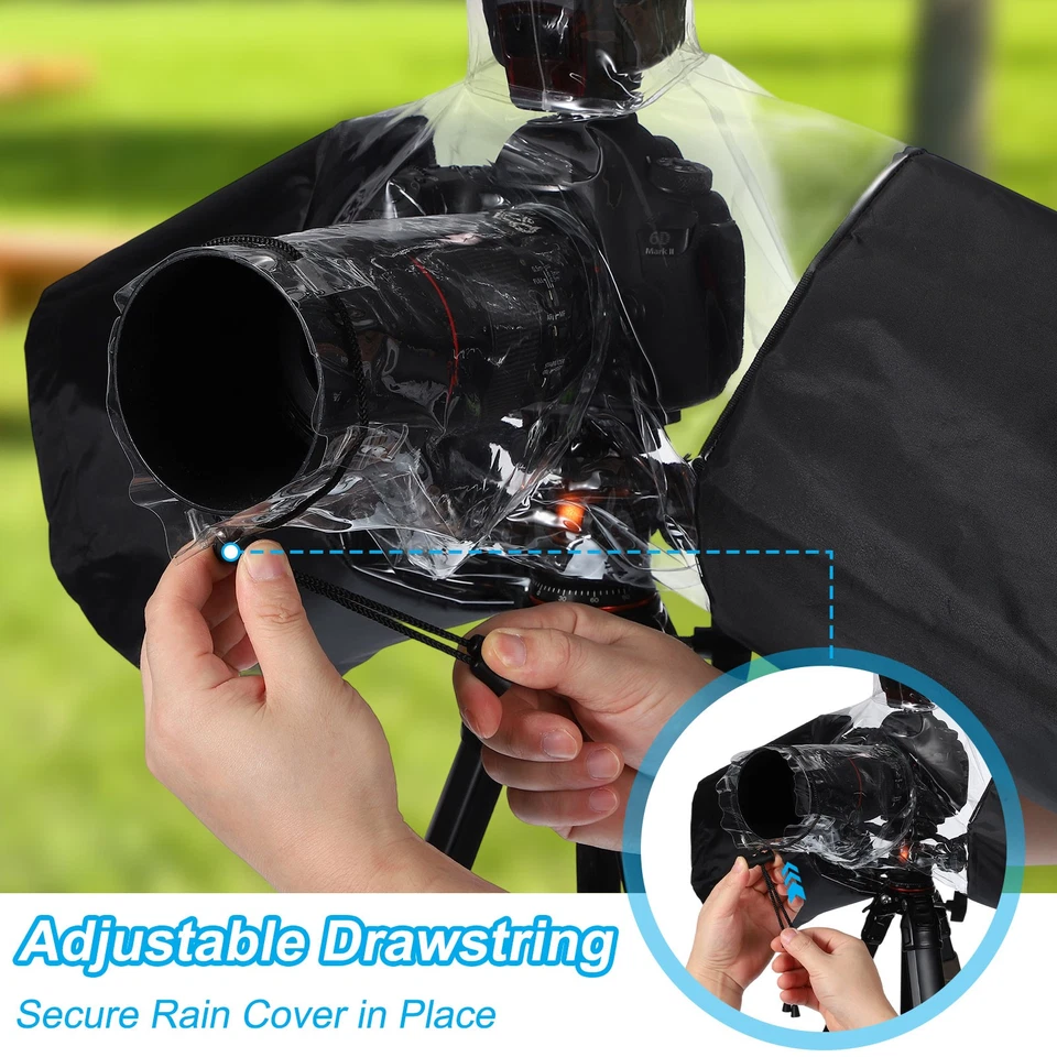 Camera Rain Cover, Waterproof Camera Sleeve Protector, Clear Foto 4 de 4