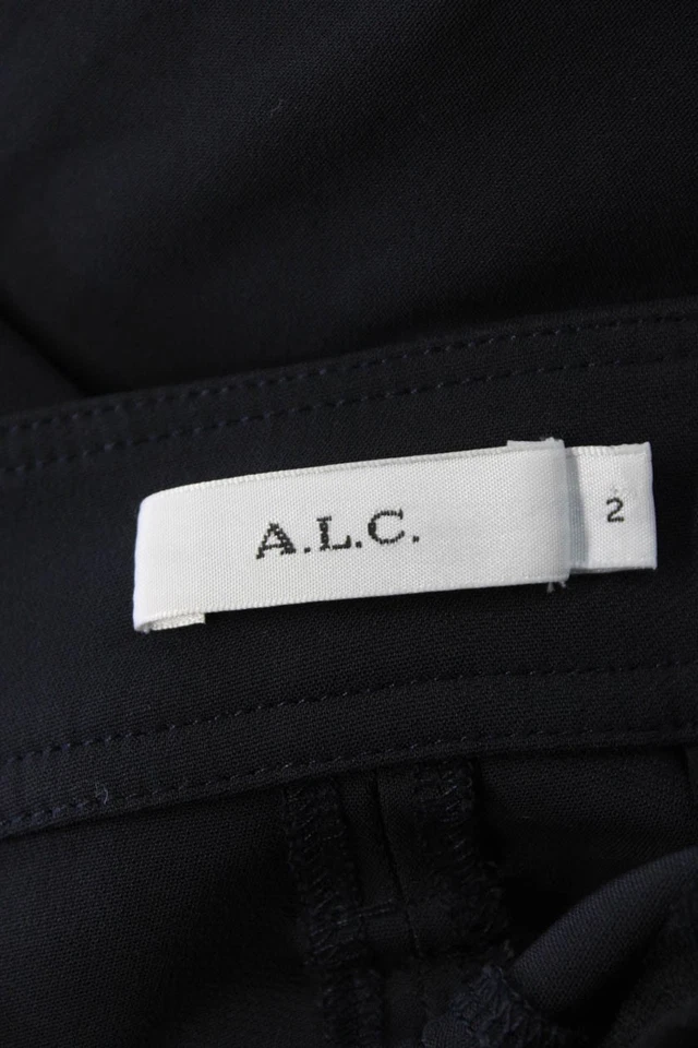 A.L.C. Pantalones cortos de vestir para mujer de tiro medio con cremallera y cinturón negros talla 2 Foto 4 de 4