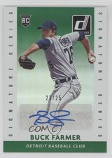 2015 Panini Donruss Signature Series Green 23/25 Buck Farmer #25 Auto 9ce