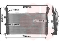VAN Wezel MotorküHler WasserküHler 37002345 FüR Opel Meriva X03 16V Twinport E75